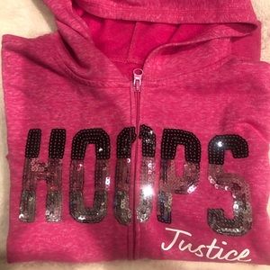 Justice Active zip up sweatshirt